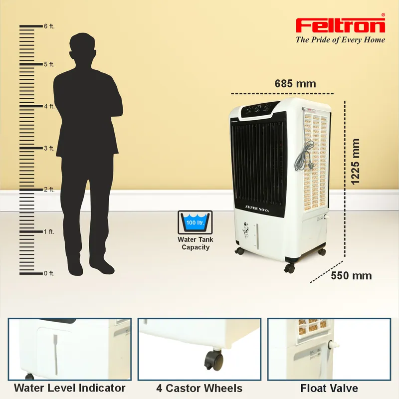 Feltron 100 Ltr Desert Air Cooler (Super Nova) — image 4