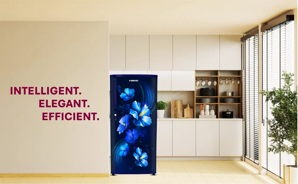 Feltron 230 Ltr 2 Star Direct cool Refrigerator (Blue Flower Texture) FIPL2552PBFBDX — details 1