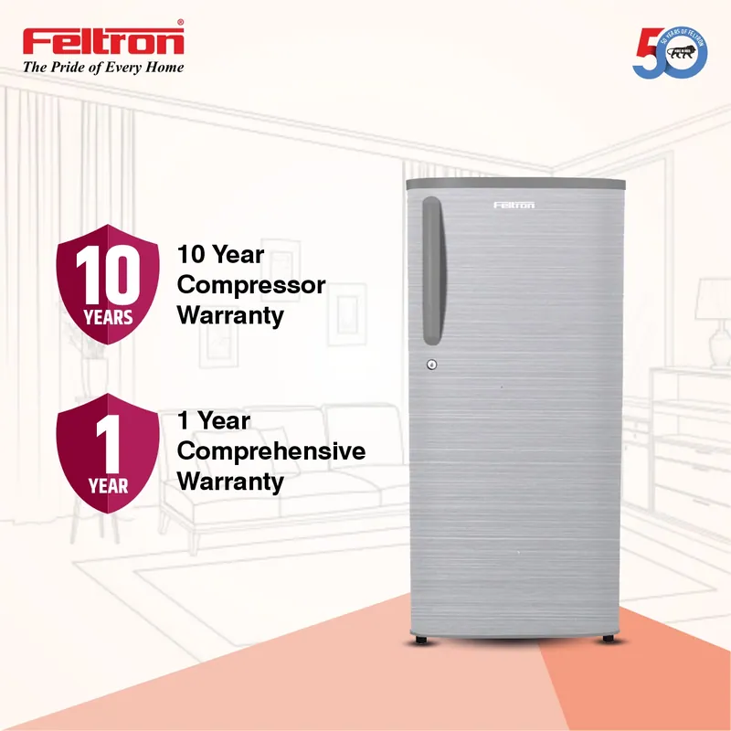 Feltron 215 Ltr 2 Star Direct Cool Refrigerator (Silver Hairline Texture) FIPL2402PHLGDX — image 3