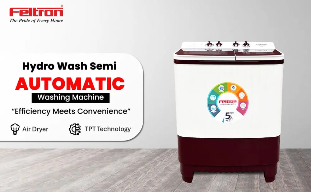 Feltron 10 kg Semi Automatic Top Load Washing Machine White,Maroon Transparent Glass Soft Close Lid (FIPL10TGSWM) — details 1