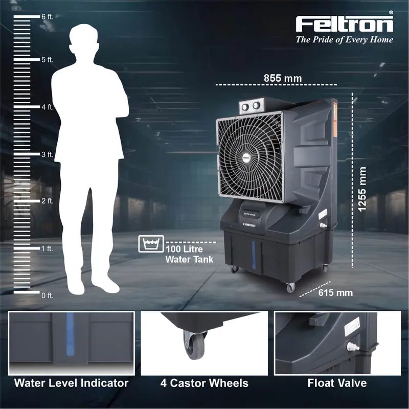 Feltron 100 Ltr Commercial Air Cooler (Defender) — image 4