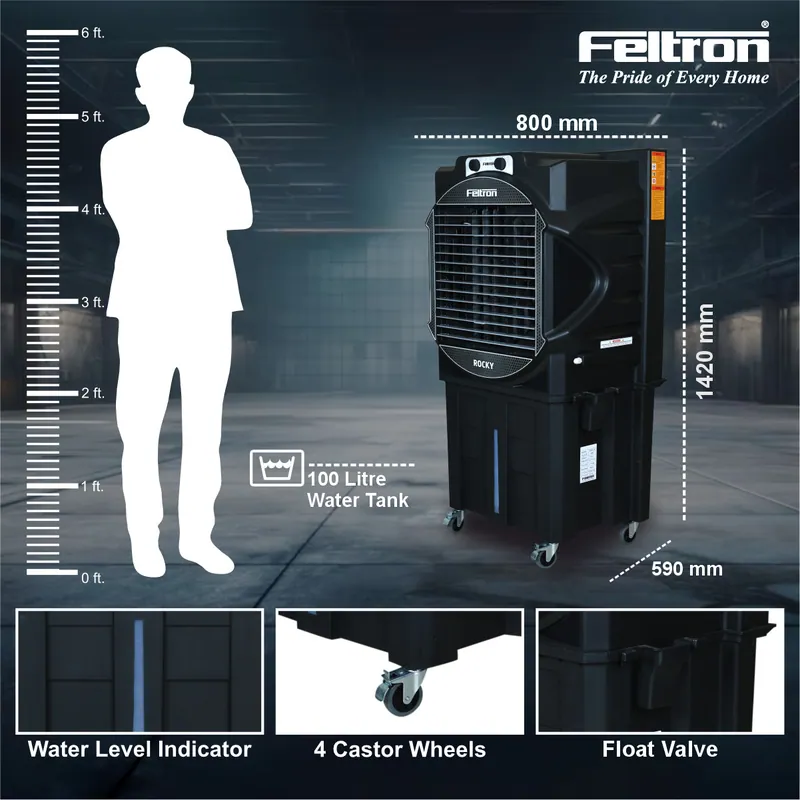 Feltron 100 Ltr Commercial Air Cooler (Rocky xl) — image 3