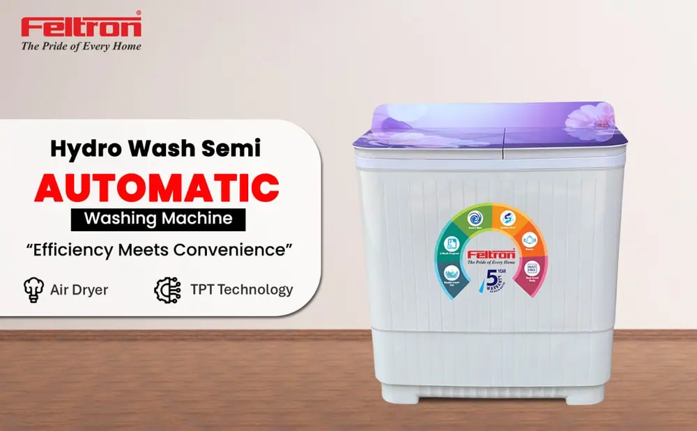 Feltron 12 kg Semi Automatic Top Load Washing Machine White,Purple Full Glass Soft Close Lid (FIPL12FGSWM) — details 1