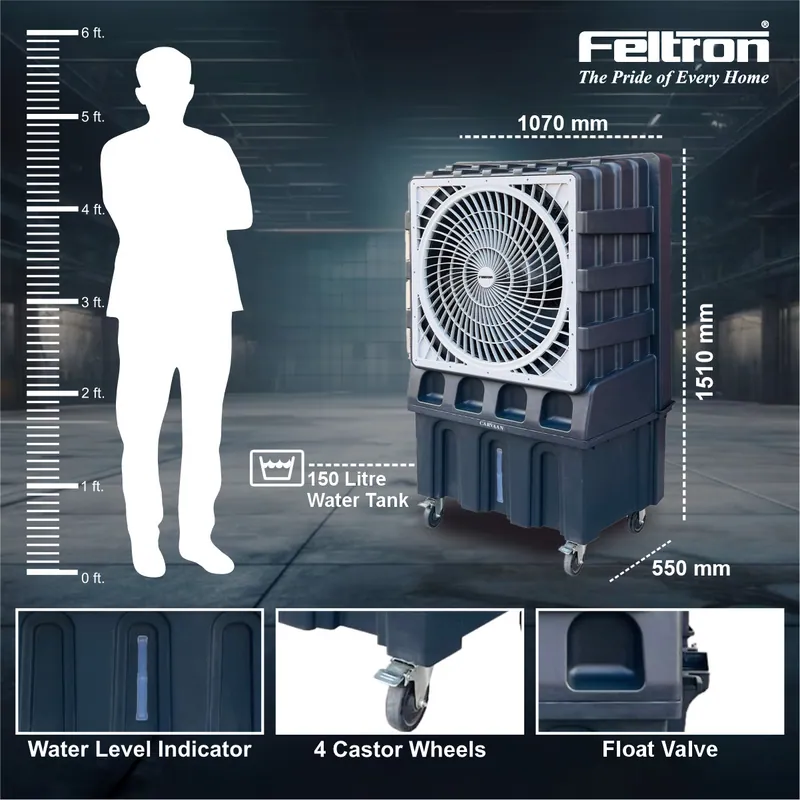 Feltron 150 Ltr Commercial Air Cooler (Carvaan) — image 4