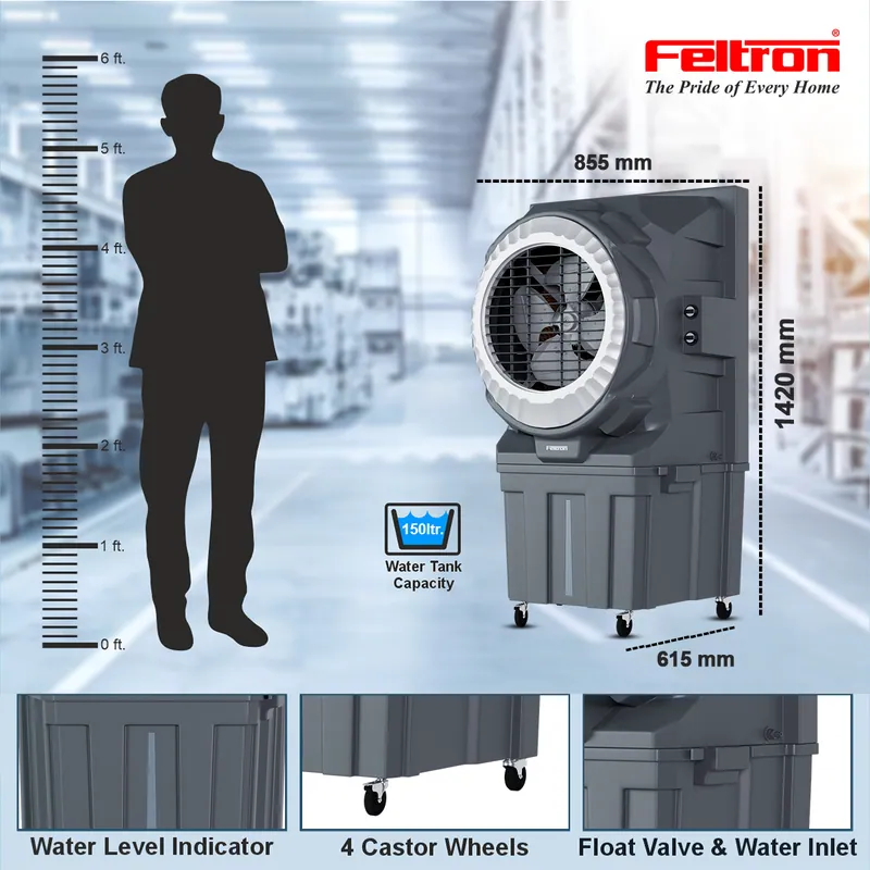 Feltron 150 Ltr Commercial Air Cooler (Turbo Cool Plus) — image 3