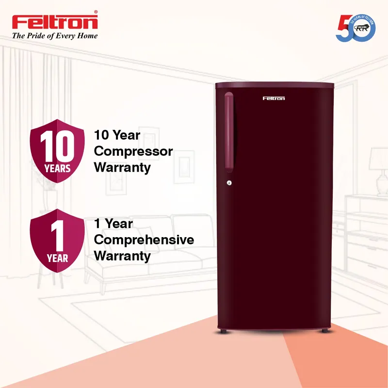 Feltron 190 Ltr 1 Star Direct Cool Refrigerator (Plain Wine Texture) FIPL2151PSPWDX — image 3