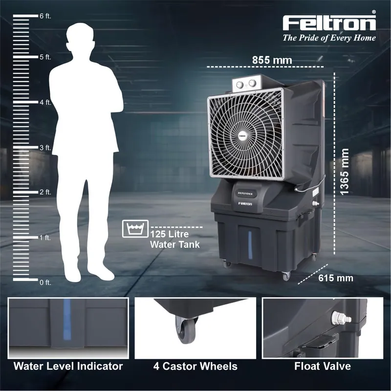 Feltron 125 Ltr Commercial Air Cooler (Defender) — image 4
