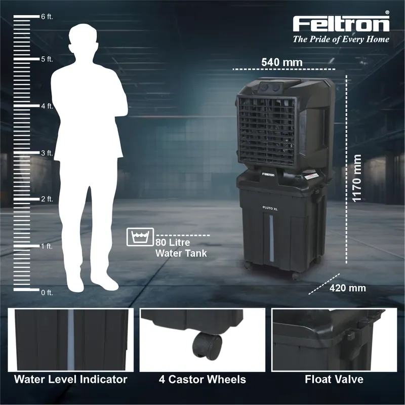 Feltron 80 Ltr Commercial Air Cooler (Pluto xl) — image 3