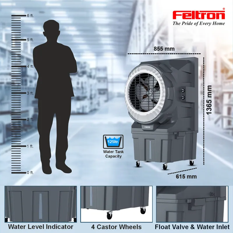 Feltron 125 Ltr Commercial Air Cooler (Turbo Cool Plus) — image 3
