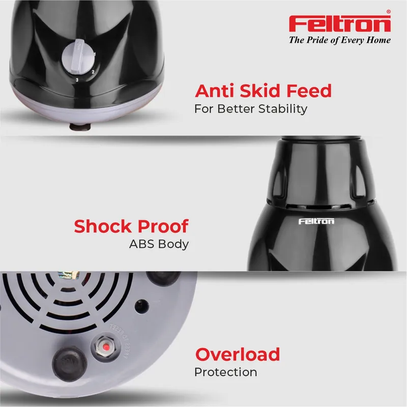 Feltron Turbo Blend Pro Mixer Grinder 500W (3 Jar) — image 5